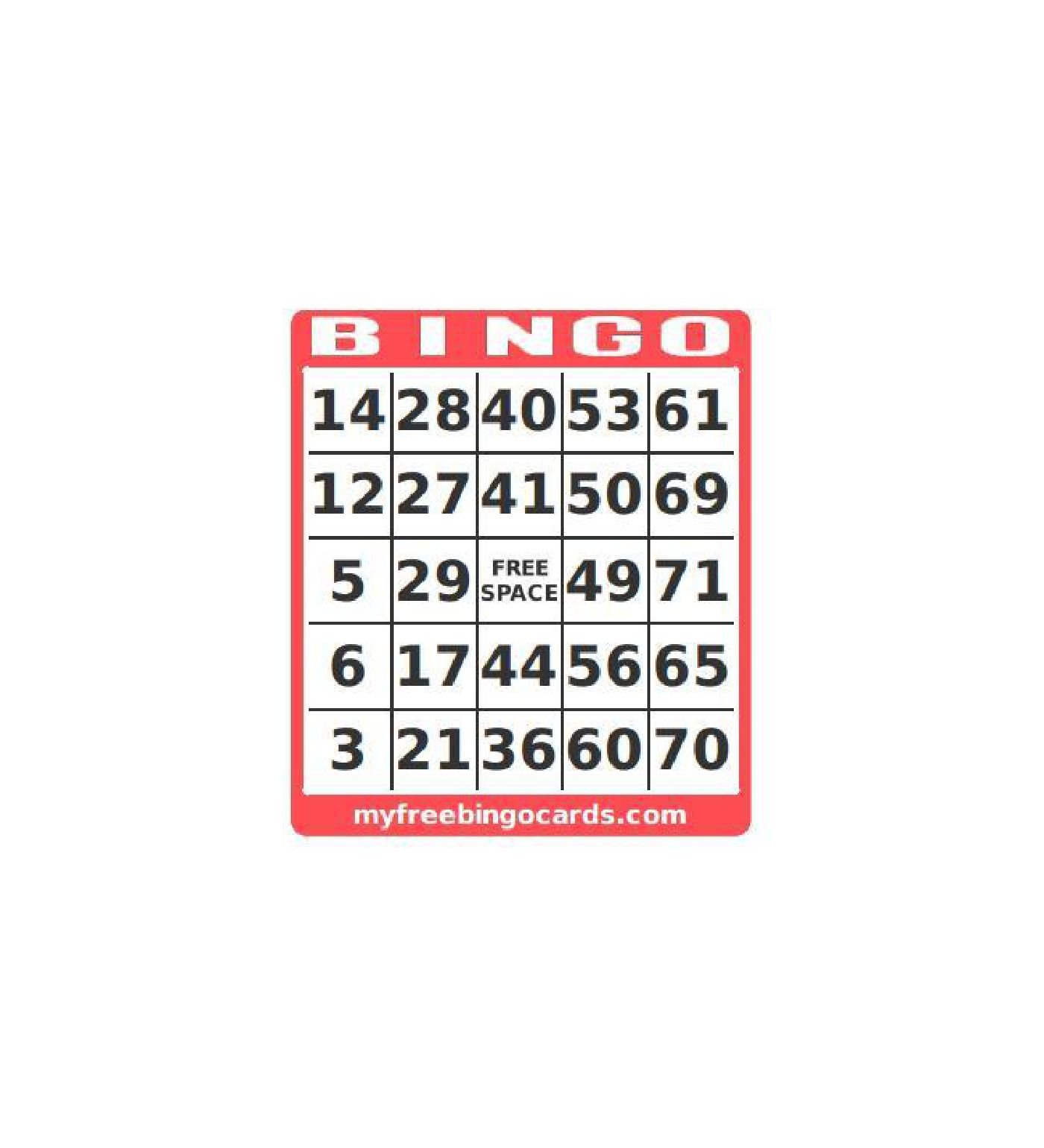 Print free bingo cards